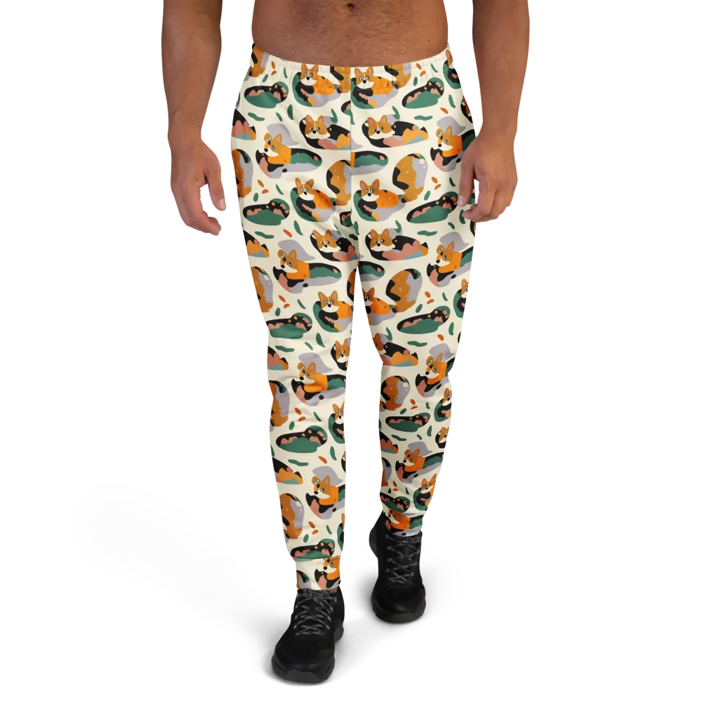 Corgi Color Field on Men's Joggers — Front