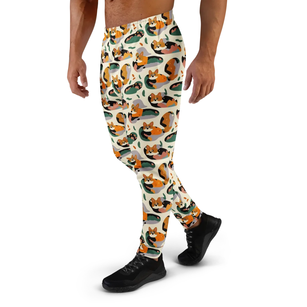 Corgi Color Field on Men's Joggers — Left