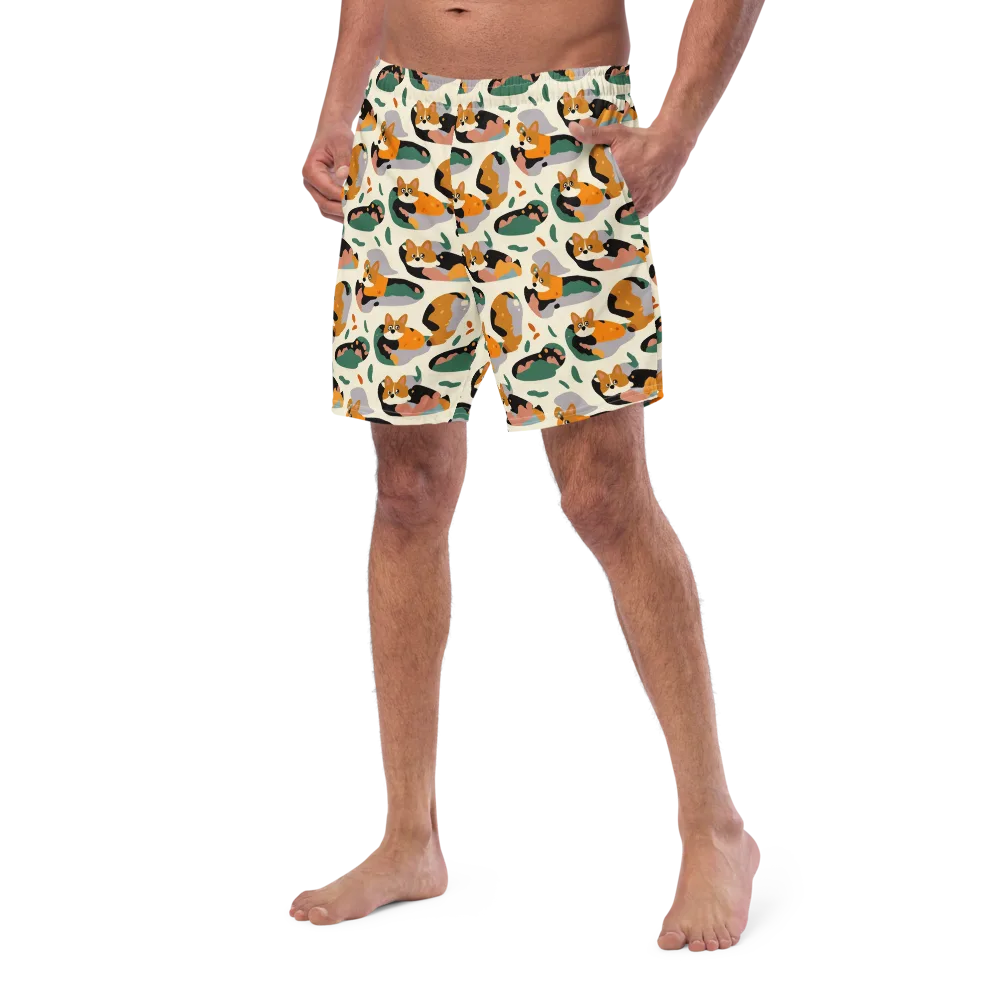Corgi Color Field on Swim Trunks — Left Front