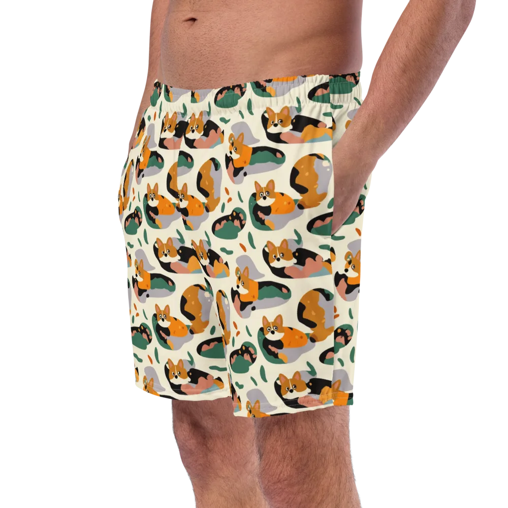 Corgi Color Field on Swim Trunks — Left Front