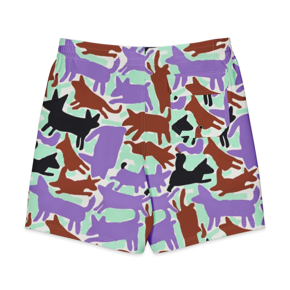 Catwalk Confetti on Men's Board Shorts — Back