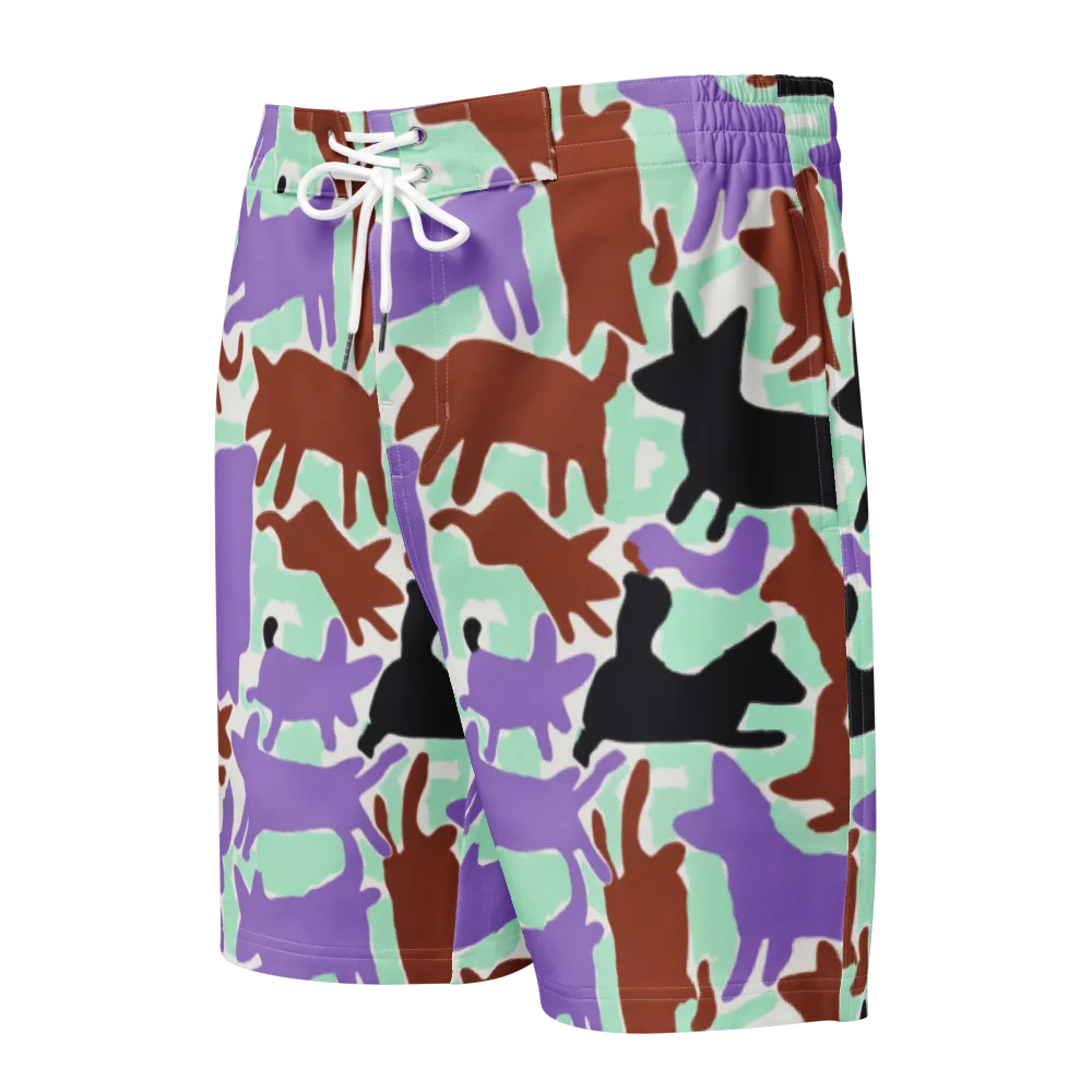 Catwalk Confetti on Men's Board Shorts — Front