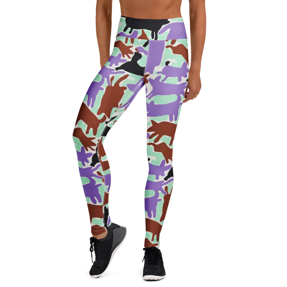 Catwalk Confetti on Yoga Leggings — Front
