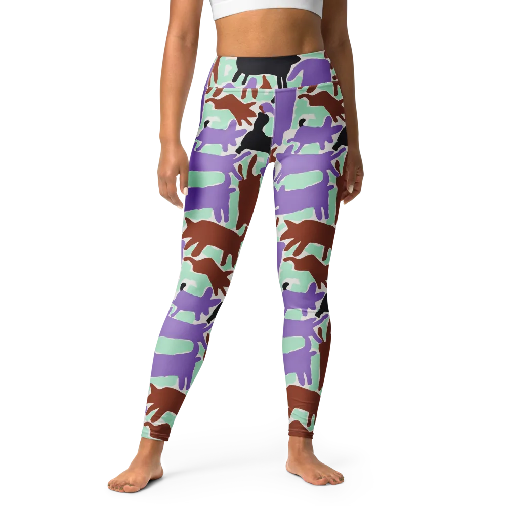Catwalk Confetti on Yoga Leggings — Front