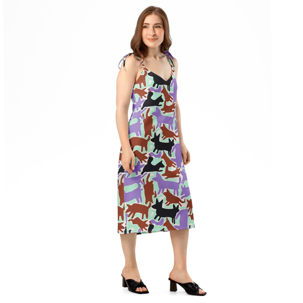 Catwalk Confetti on Slip Dress — Right Front