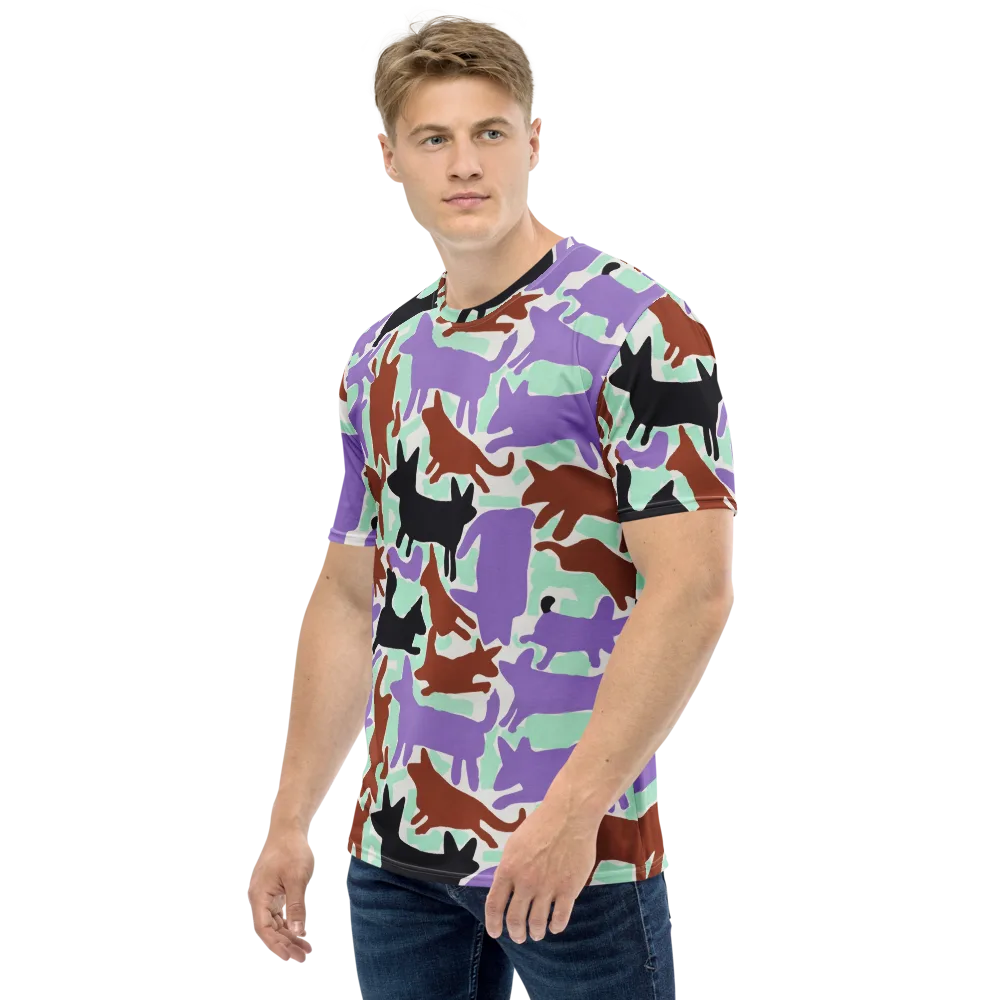 Catwalk Confetti on Men's Crew Neck T-Shirt — Left