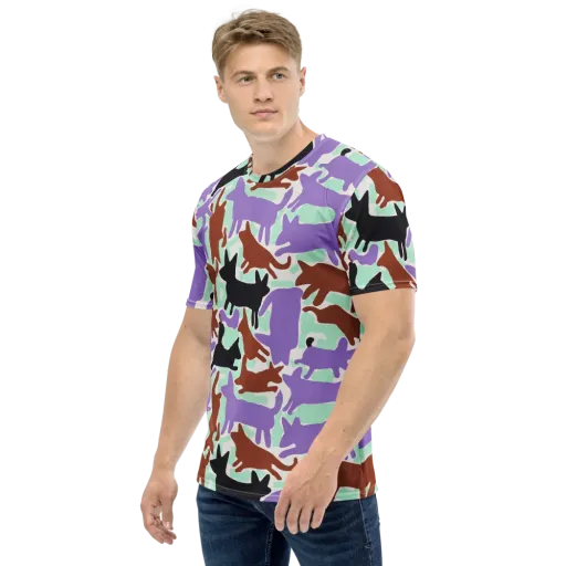 Catwalk Confetti on a Men's Crew Neck T-Shirt
