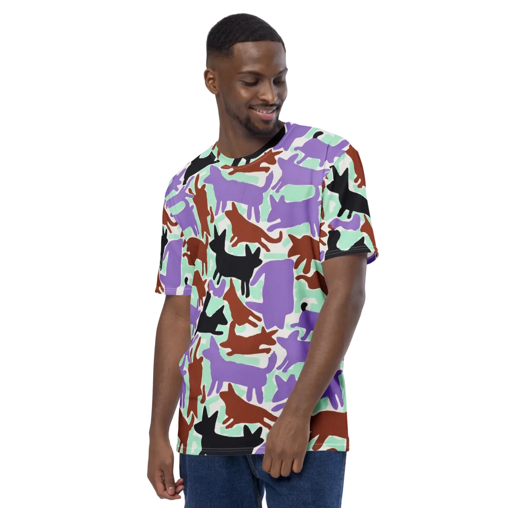 Catwalk Confetti on Men's Crew Neck T-Shirt — Left