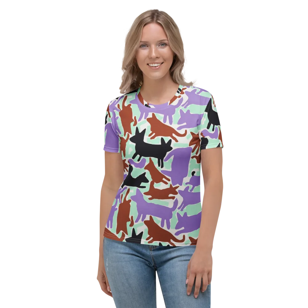 Catwalk Confetti on Women's Crew Neck T-Shirt — Front
