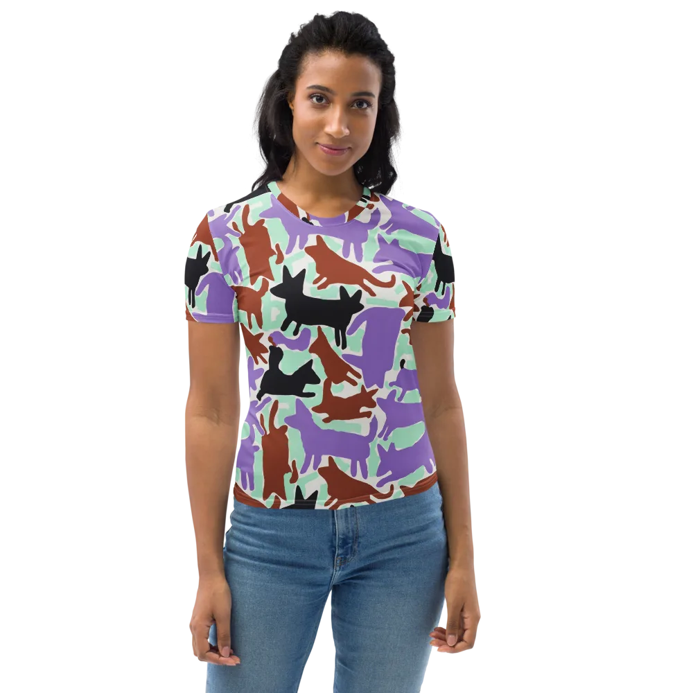 Catwalk Confetti on Women's Crew Neck T-Shirt — Front