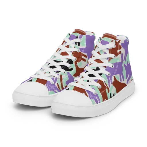 Catwalk Confetti on a Women's High Top Canvas Shoes