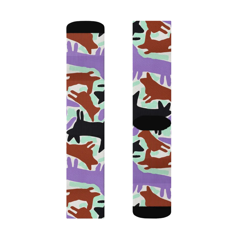 Catwalk Confetti on Socks — Left Sock