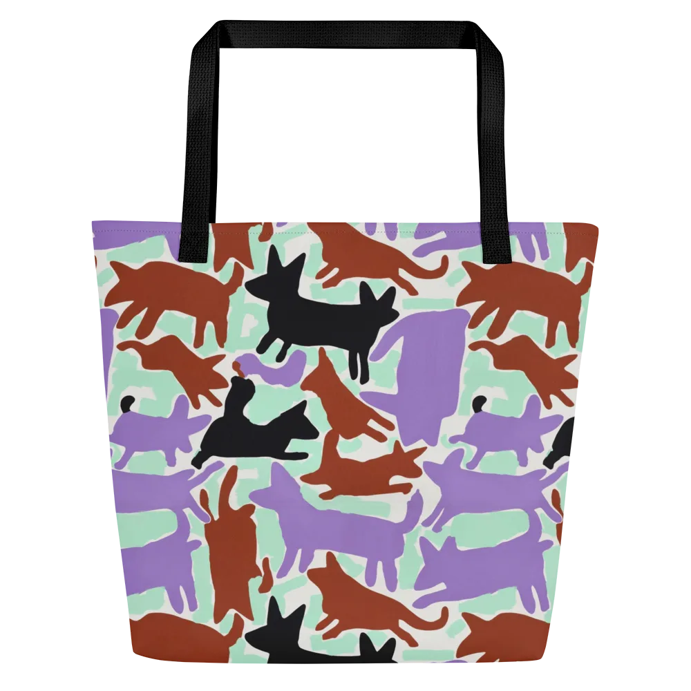 Catwalk Confetti on Large Tote Bag W/ Pocket — Front