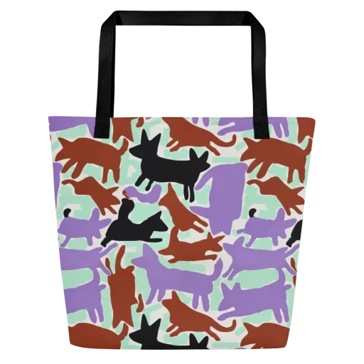 Catwalk Confetti on a Large Tote Bag W/ Pocket