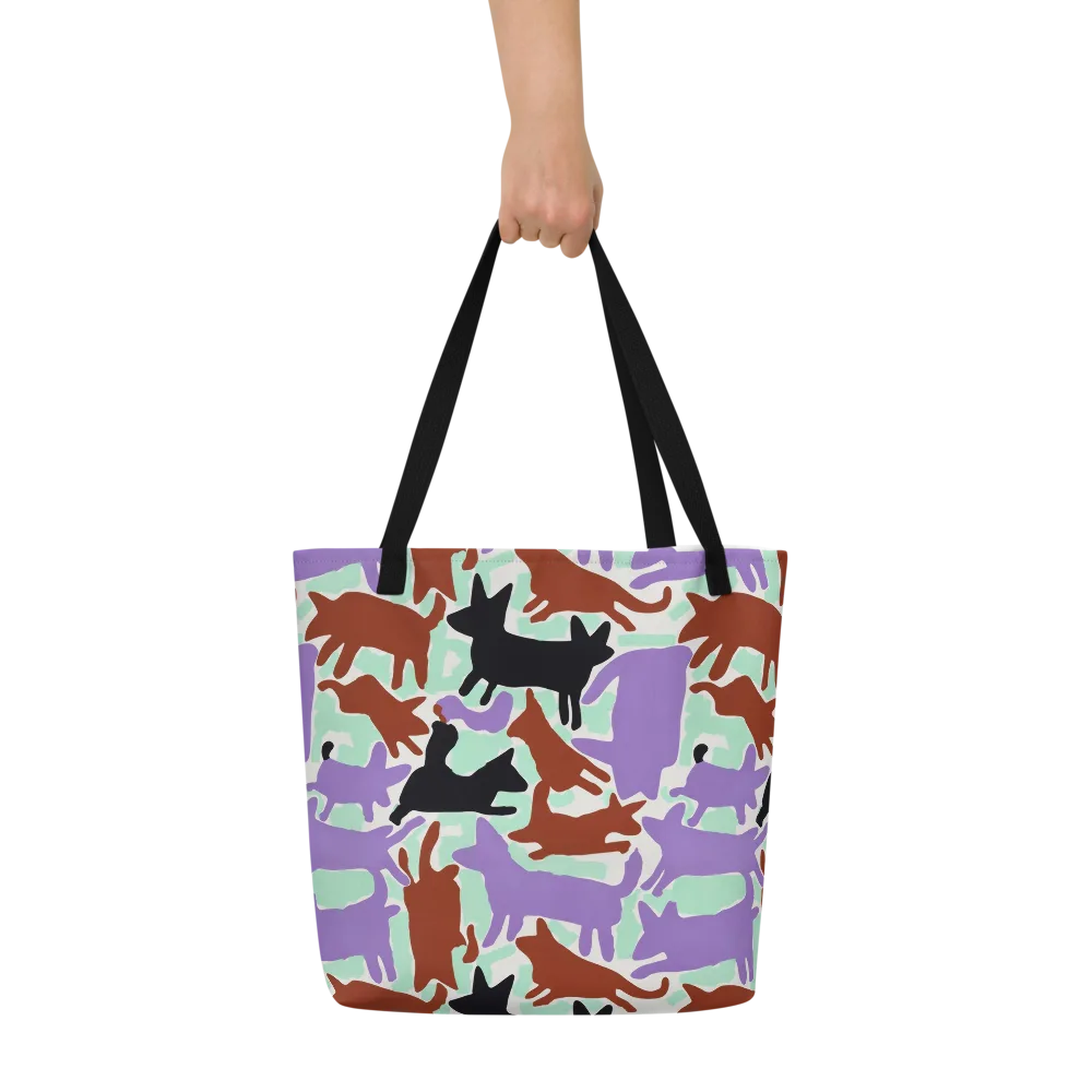 Catwalk Confetti on Large Tote Bag W/ Pocket — Front