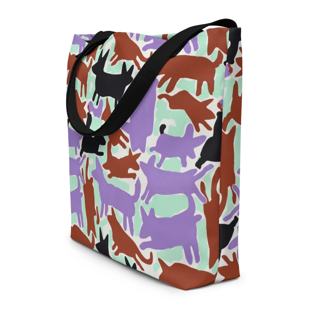 Catwalk Confetti on Large Tote Bag W/ Pocket — Front