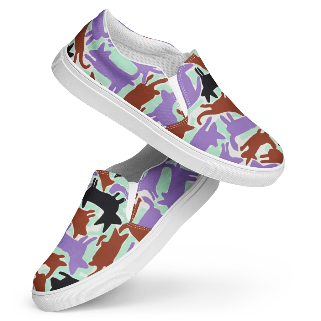 Catwalk Confetti on Women's Slip-On Canvas Shoes — Front
