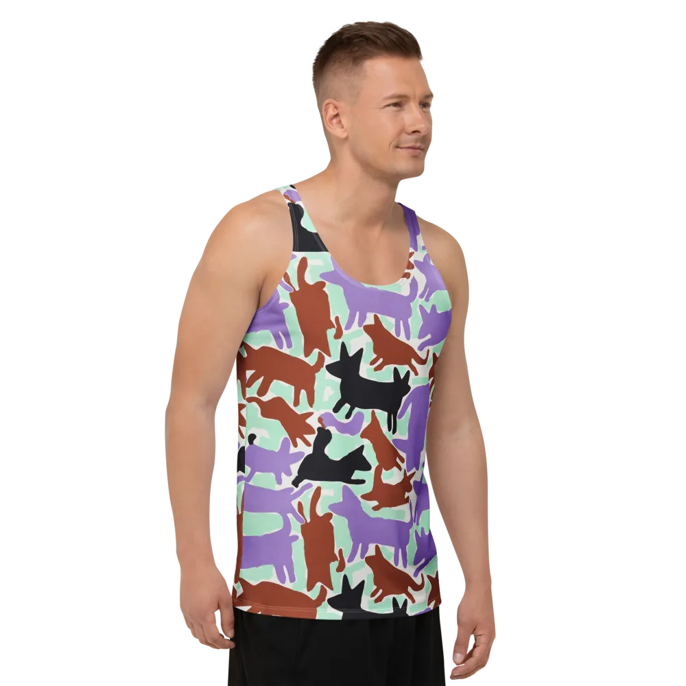Catwalk Confetti on Men's Tank Top — Right Front