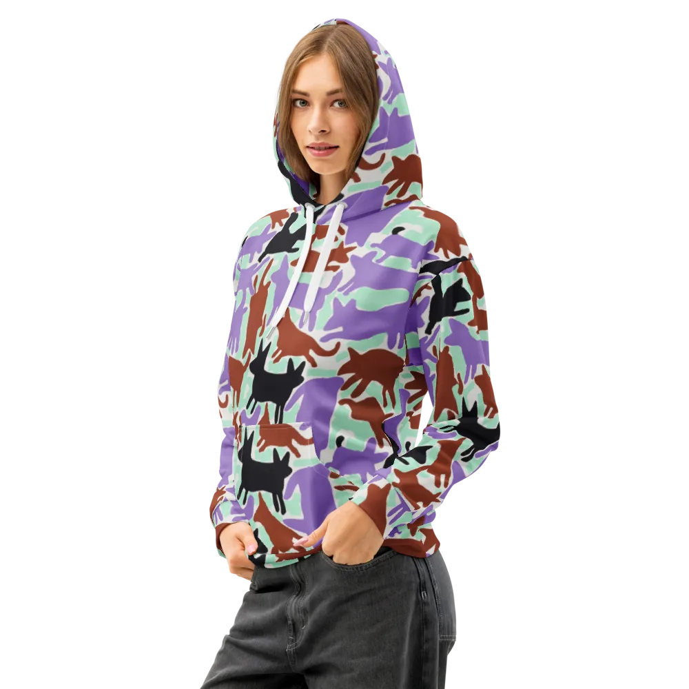 Catwalk Confetti on Cotton Hoodie — Left Front