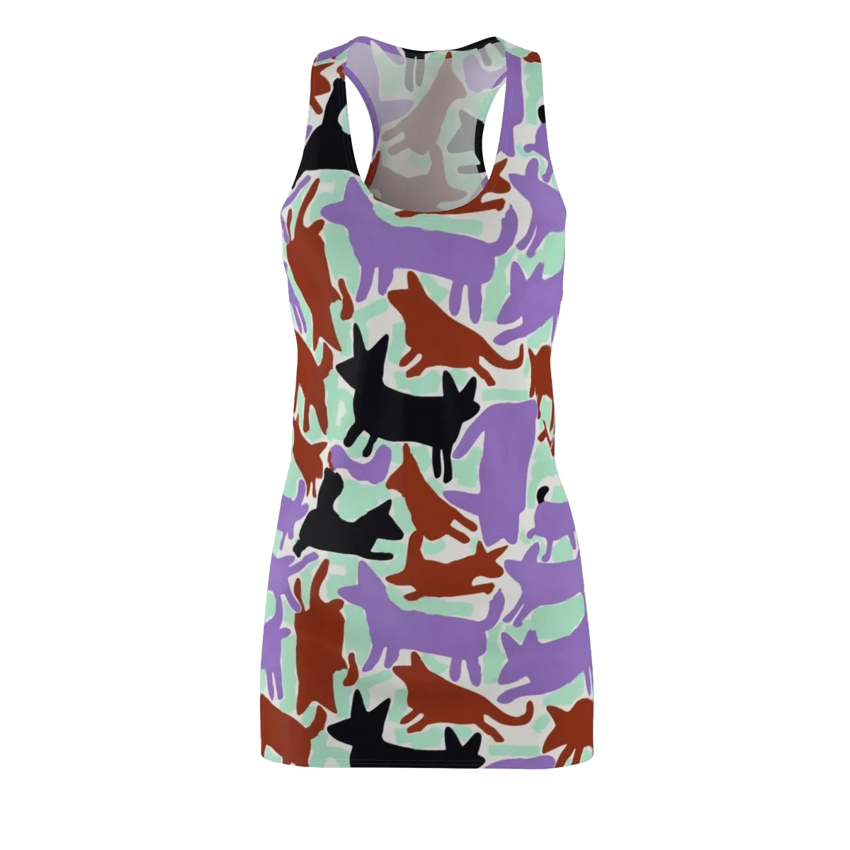 Catwalk Confetti on Racerback Dress — Front
