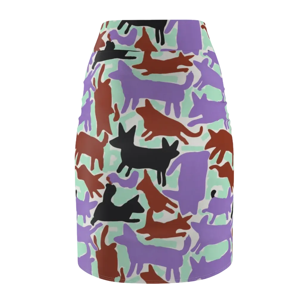 Catwalk Confetti on Pencil Skirt — Back
