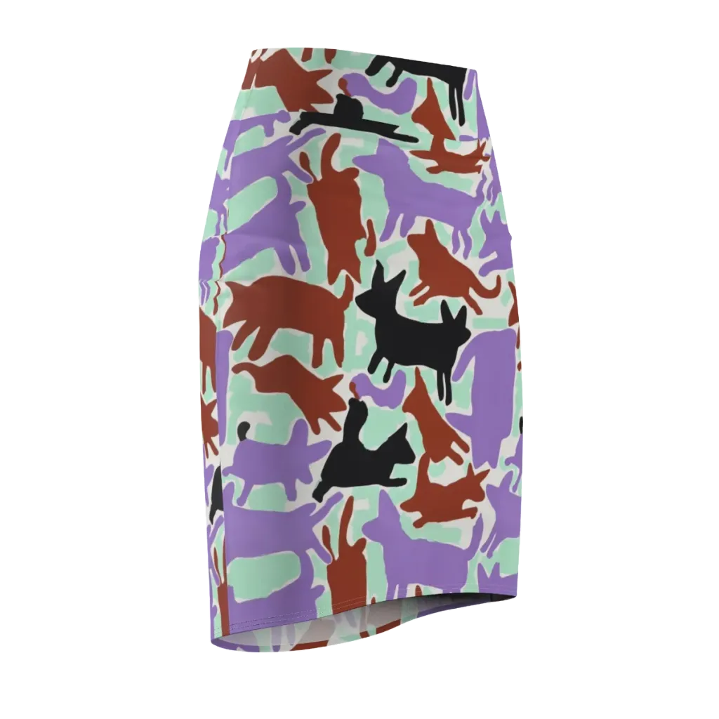 Catwalk Confetti on Pencil Skirt — Front Side