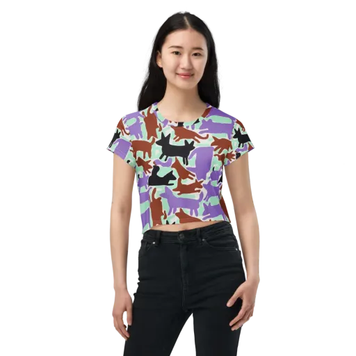 Catwalk Confetti on a Crop Tee