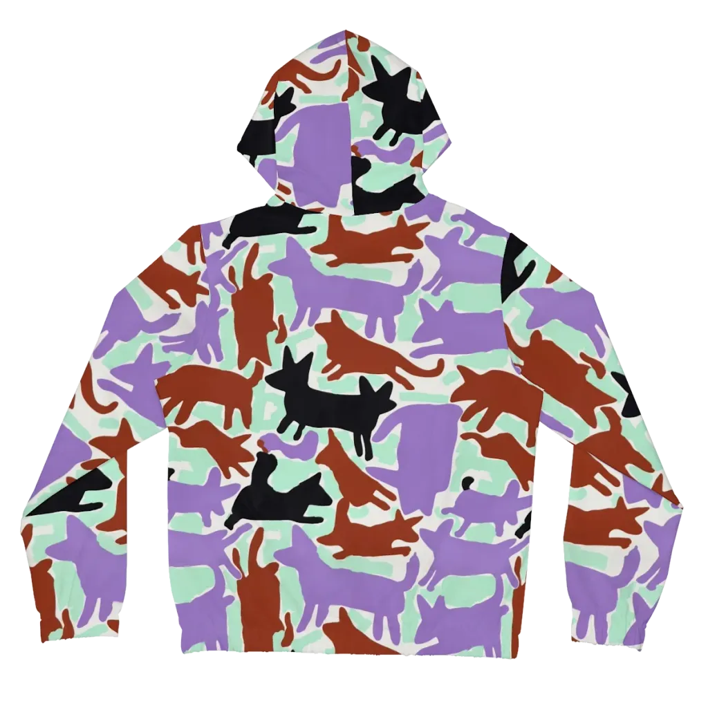 Catwalk Confetti on Women's Full-Zip Hoodie — Back