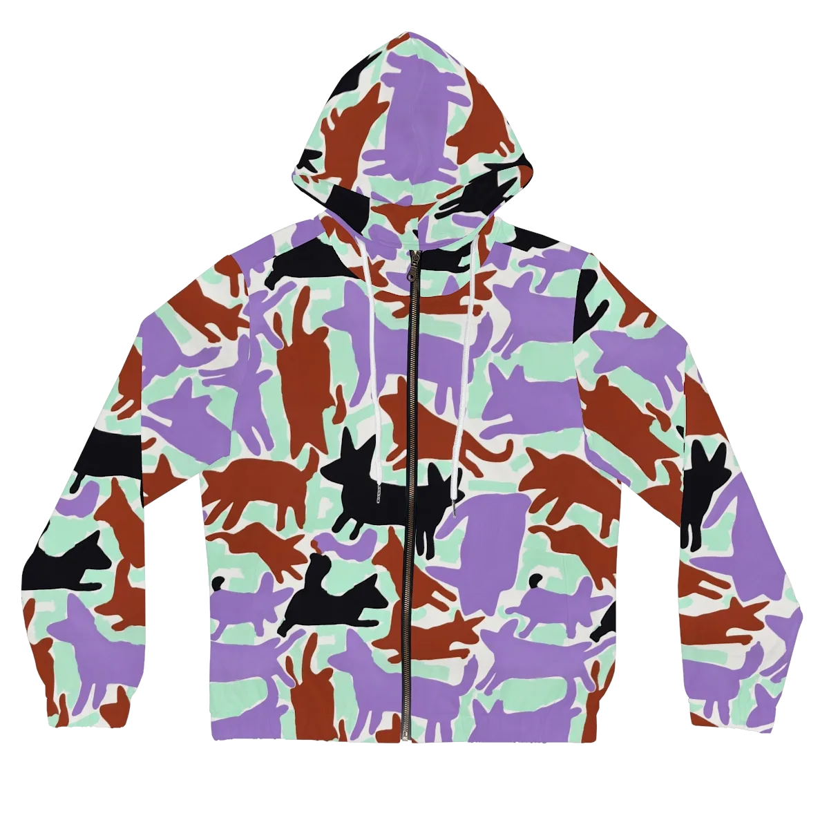 Catwalk Confetti on Women's Full-Zip Hoodie — Front