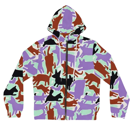 Catwalk Confetti on a Women's Full-Zip Hoodie