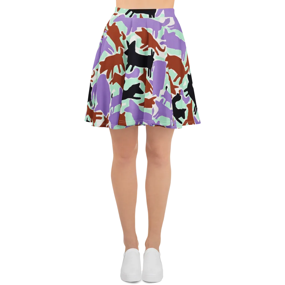 Catwalk Confetti on Skater Skirt — Front