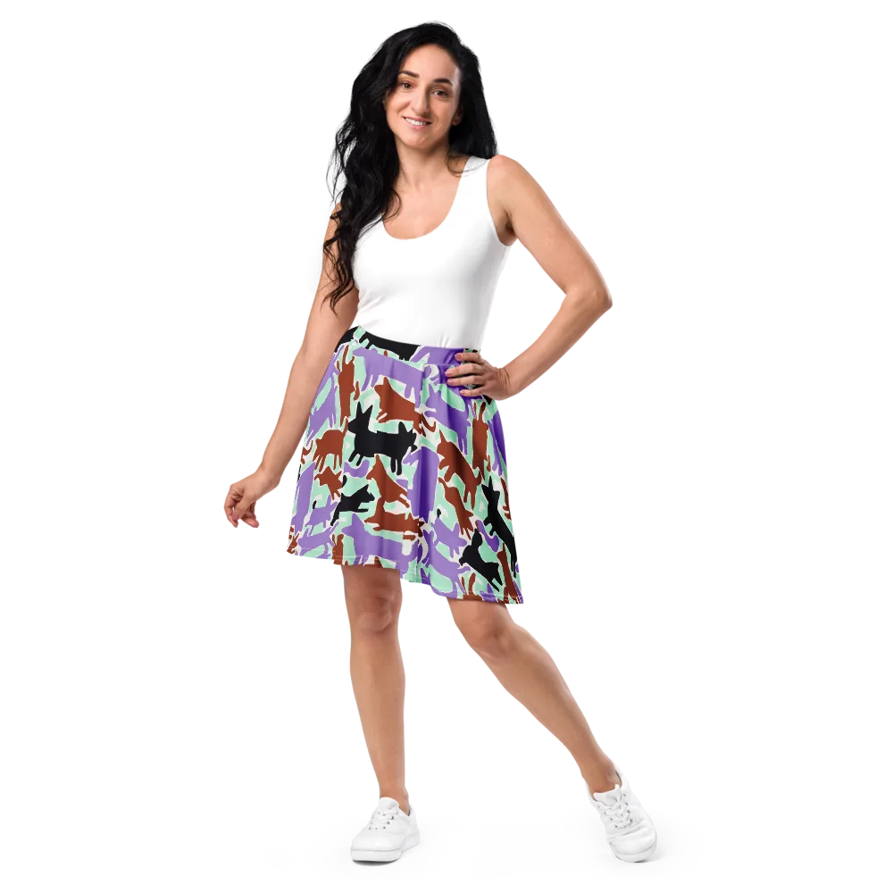 Catwalk Confetti on Skater Skirt — Front