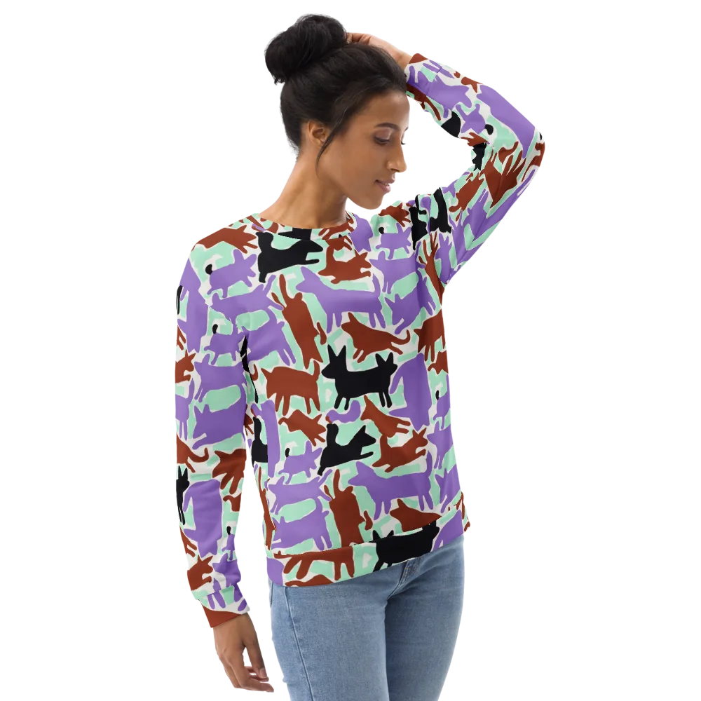 Catwalk Confetti on Sweatshirt — Right Front