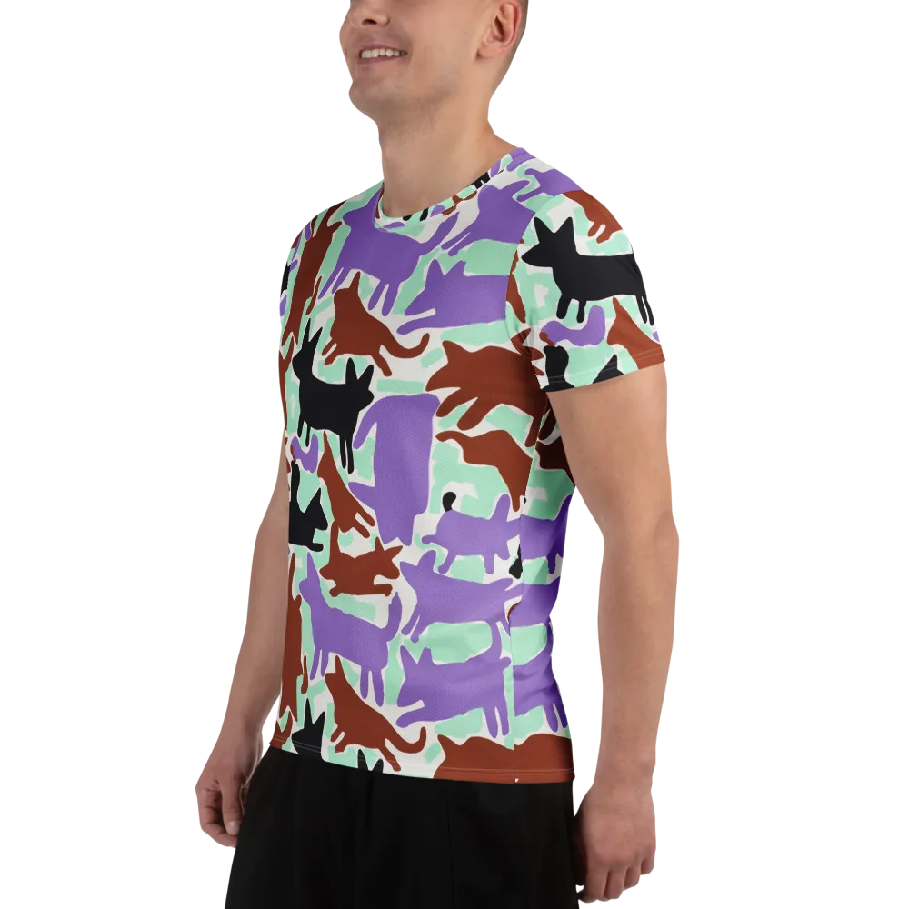 Catwalk Confetti on Men's Athletic T-Shirt — Left