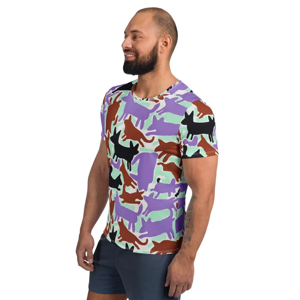 Catwalk Confetti on Men's Athletic T-Shirt — Left