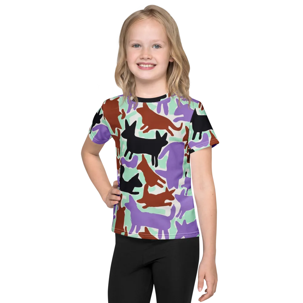 Catwalk Confetti on Kids Crew Neck T-Shirt — Front