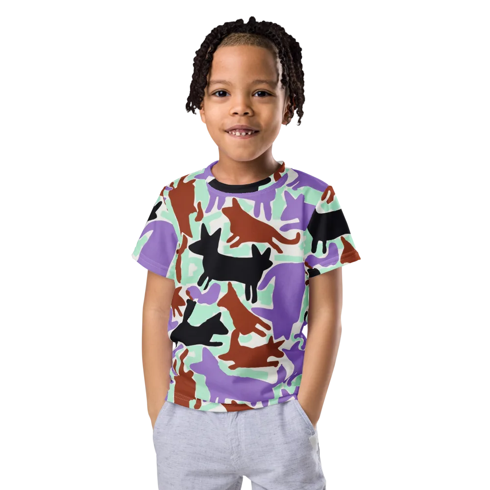 Catwalk Confetti on Kids Crew Neck T-Shirt — Front