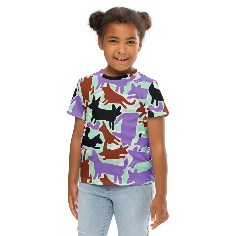 Catwalk Confetti on Kids Crew Neck T-Shirt — Front