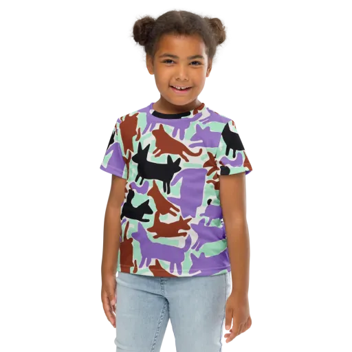 Catwalk Confetti on a Kids Crew Neck T-Shirt