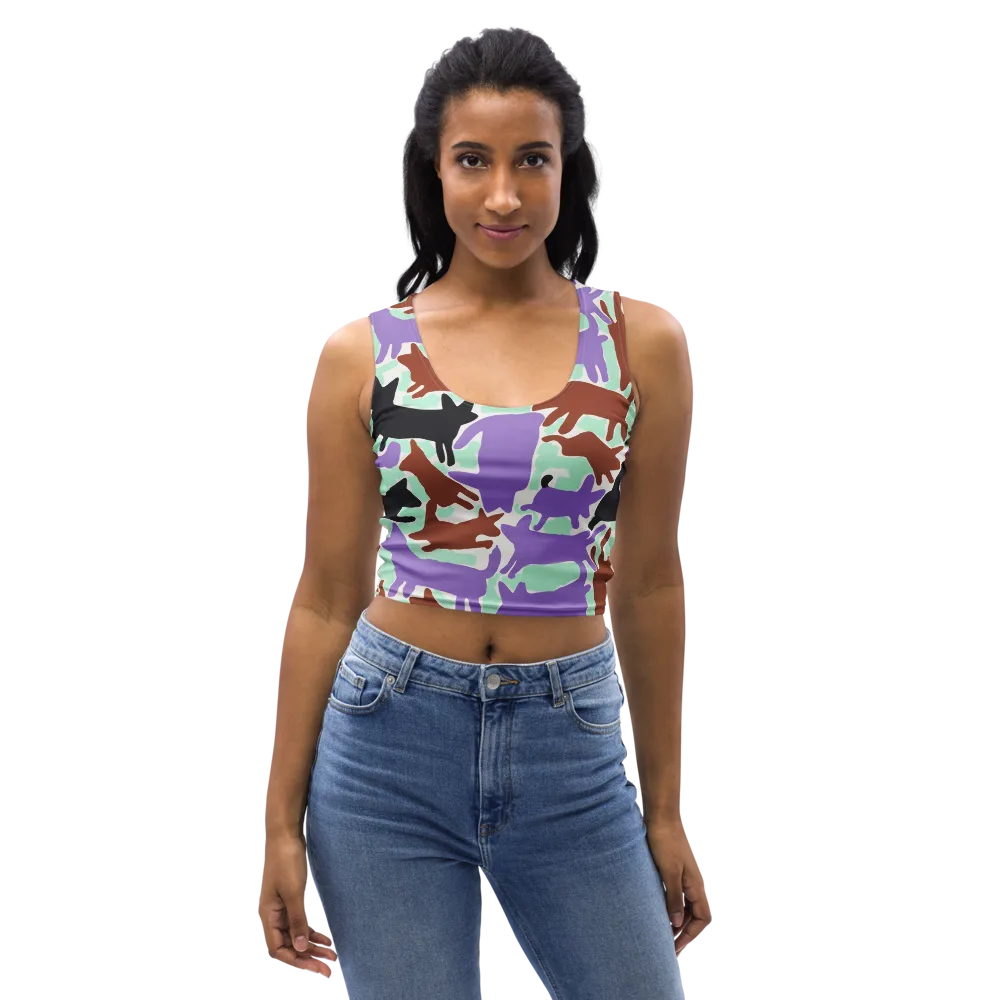 Catwalk Confetti on Crop Top — Front