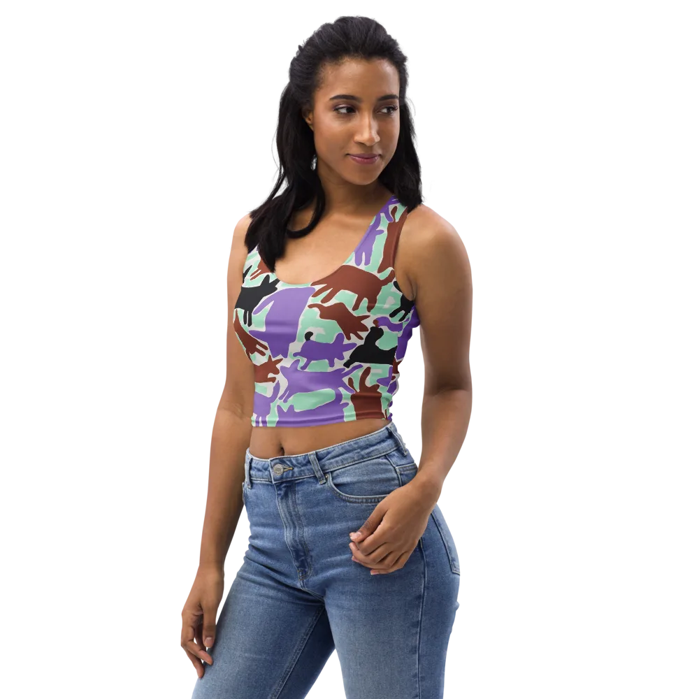 Catwalk Confetti on Crop Top — Left Front