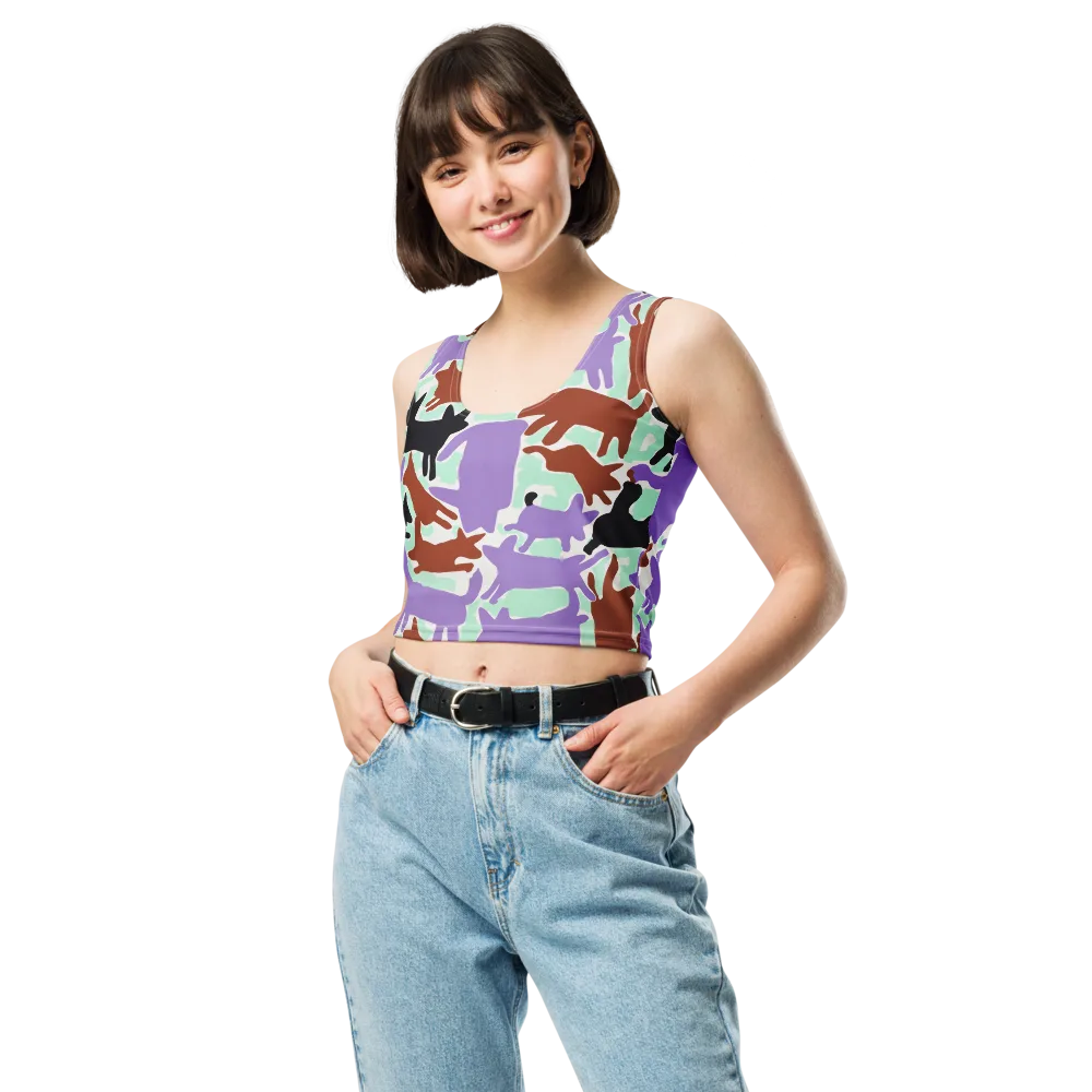 Catwalk Confetti on Crop Top — Front