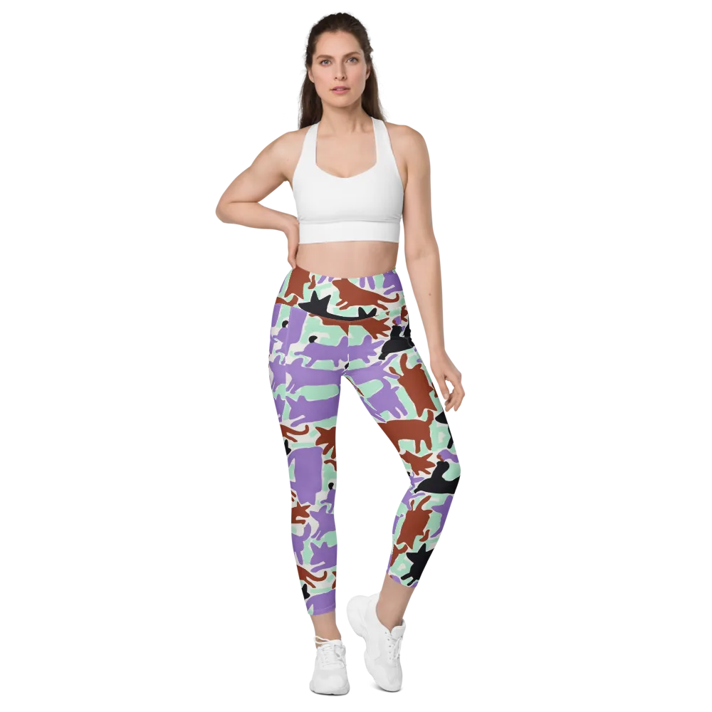 Catwalk Confetti on Leggings with Pockets — Front