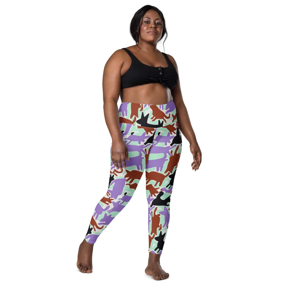 Catwalk Confetti on Leggings with Pockets — Front
