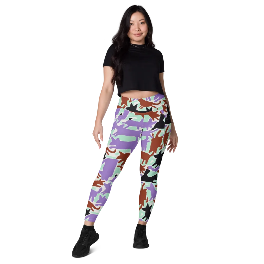 Catwalk Confetti on Leggings with Pockets — Front