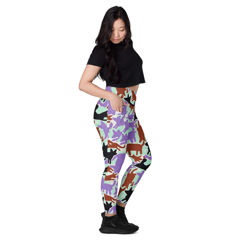 Catwalk Confetti on Leggings with Pockets — Right