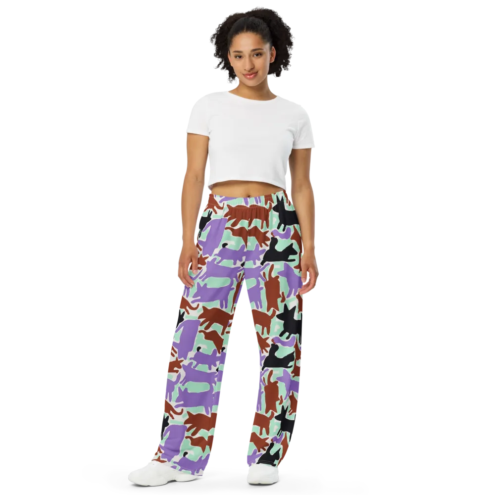 Catwalk Confetti on Wide-Leg Pants — Front