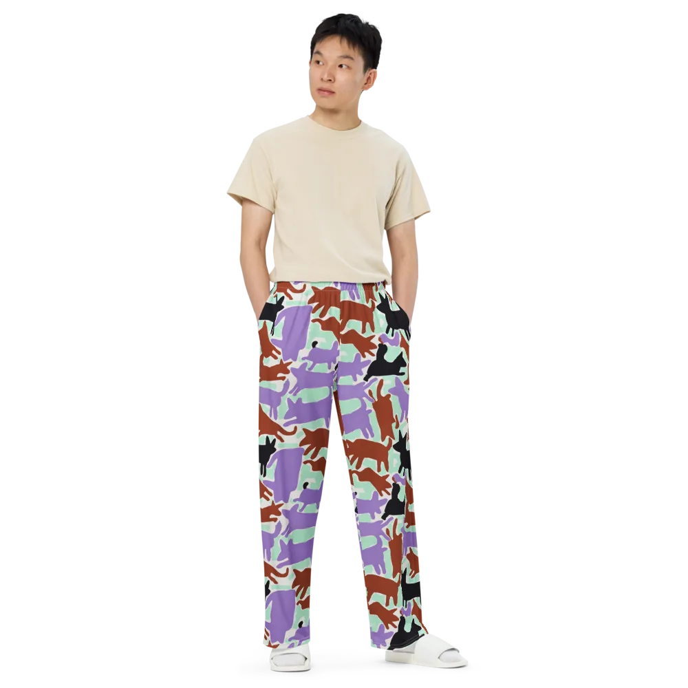 Catwalk Confetti on Wide-Leg Pants — Front