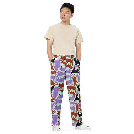 Catwalk Confetti on a Wide-Leg Pants