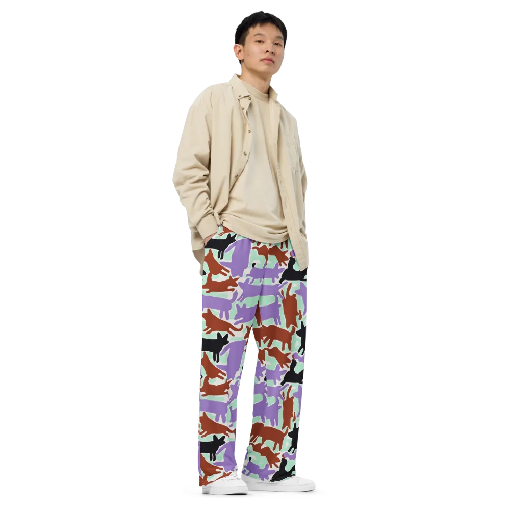 Catwalk Confetti on Wide-Leg Pants — Right Front